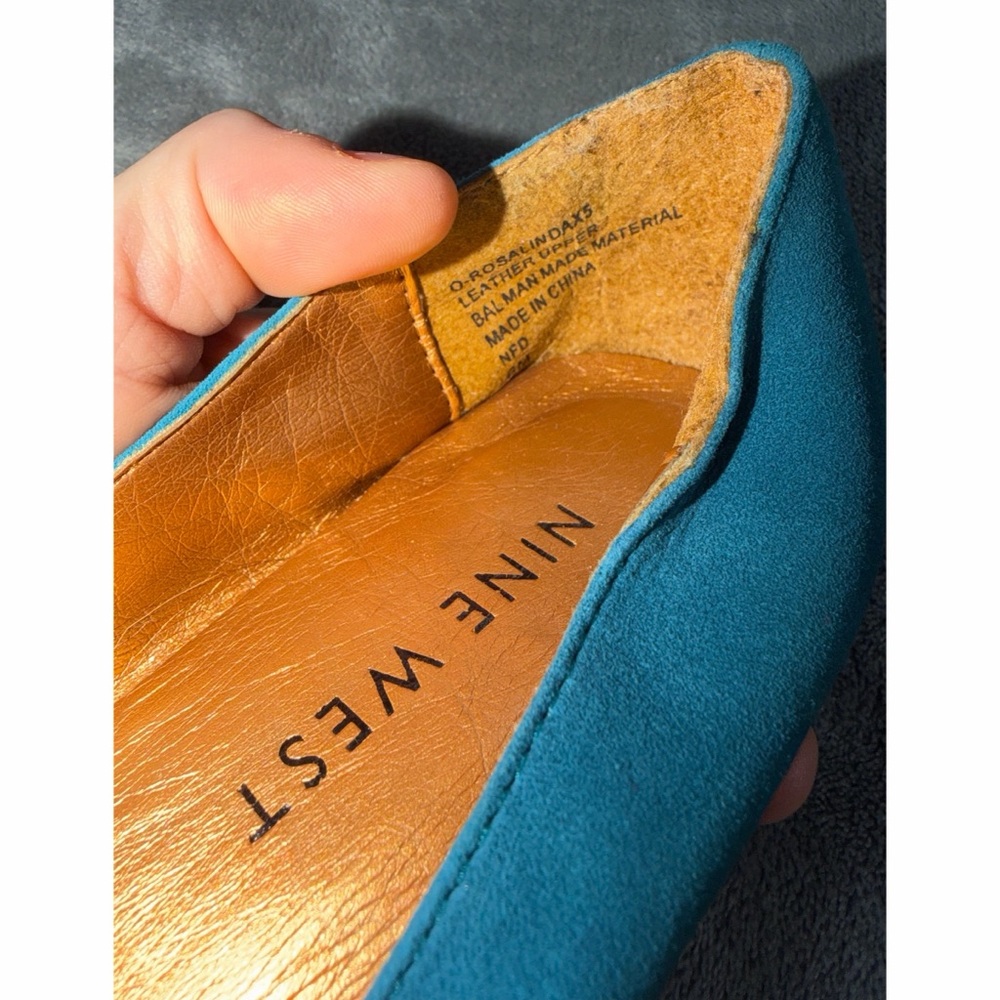 🩵 Nine West Embellished Leather Flats - Picture 4 of 4